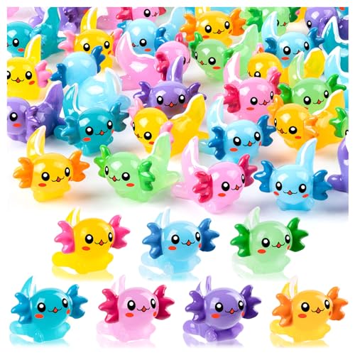 35Pcs Mini Resin Axolotl Miniature Animal Figurine