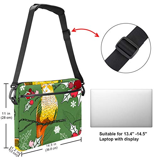 Housse ordinateur portable 13" 14" imperméable imprimé oiseau tropical