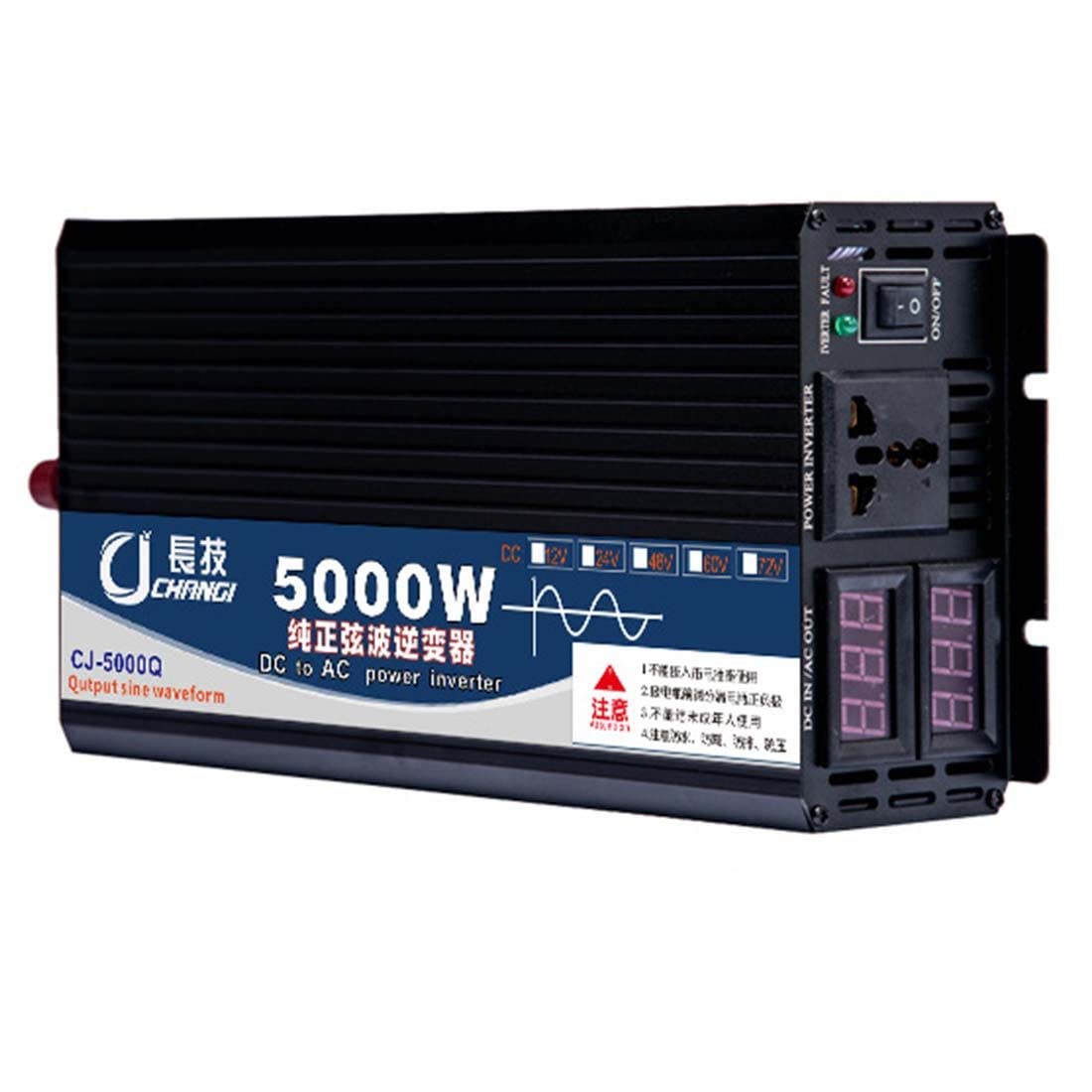 Falownik 12 V/24 V/48 V/60 V/72 V do 220, 2600 W, 3000 W, 4000 W, 5000 W, ładowarka falownika niskoczęstotliwościowego do instalacji poza siecią słoneczną, czysty falownik sinusoid