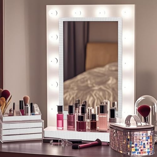 3200 Stück 5 x 5 mm Mosaikfliesen Spiegelfliesen Selbstklebend Discokugel Klebestreifen Für DIY Discokugel (2Rolle, Silber)