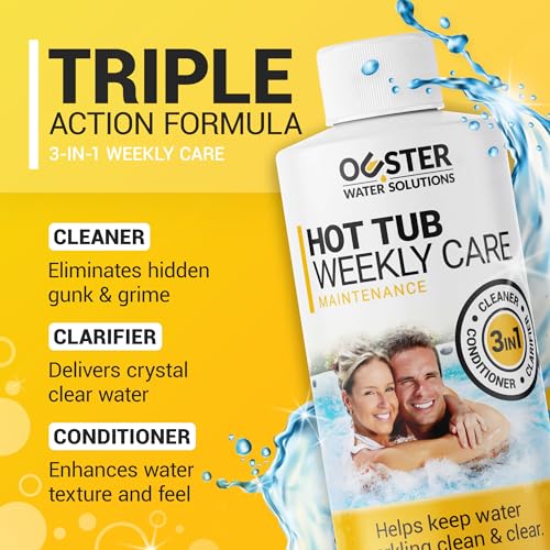 Bio Ouster 3in1 Weekly Hot Tub Cleaner, Conditioner, Clarifier - Hot Tub Chemicals for Standard & Inflatable Spas - Spa Chemicals for Crystal Clear & Sparkling Clean Water - Made in USA (16oz) - Thumbnail 3