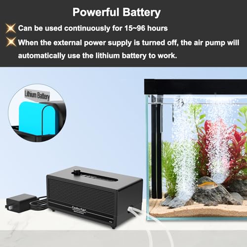 Image of Carefree Fish Aquarium 6W Battery Backup AC DC Auto Switch Air Pump