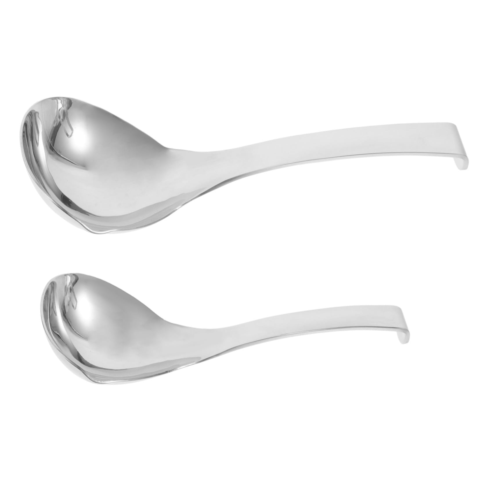 Louches à soupe en acier inoxydable x2 avec manches ergonomiques pour repas