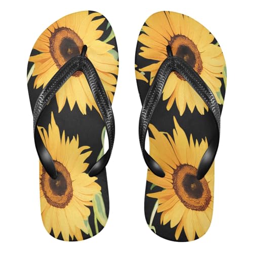 STAYTOP Sunflowers Flip Flops Sandals of Men's & Women's,Sandals Beach Slippers Shower Slides