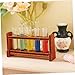 SUPVOX Miniature Colored Test Tubes with Wooden Rack Equipment for Doll House Decor Photo Props DIY Tiny House Accessories for Miniature Landscaping and Home Scenes
