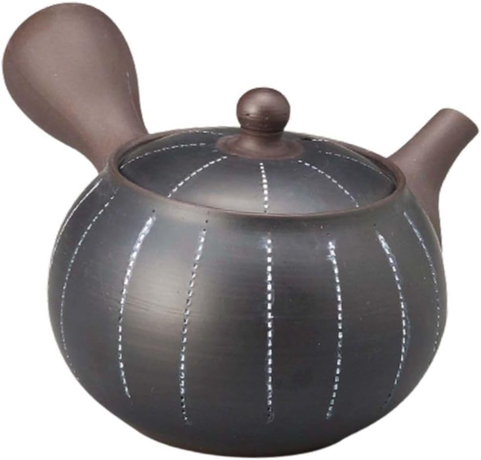 J-kitchens Tea Pottery Single Person Tea Potter, Made in Japan, Stylish, High Quality, 6.1 fl oz (180 cc) (Obi Mesh Tea Strainer)