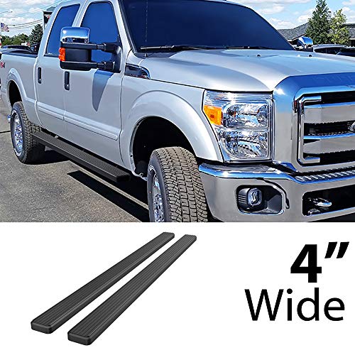 Off Roader Eboard Running Board 4" Black Fits 1999-2016 F250 / F350 Super Duty Crew Cab (Nerf Bar | Side Steps | Side Bars) #TOP1