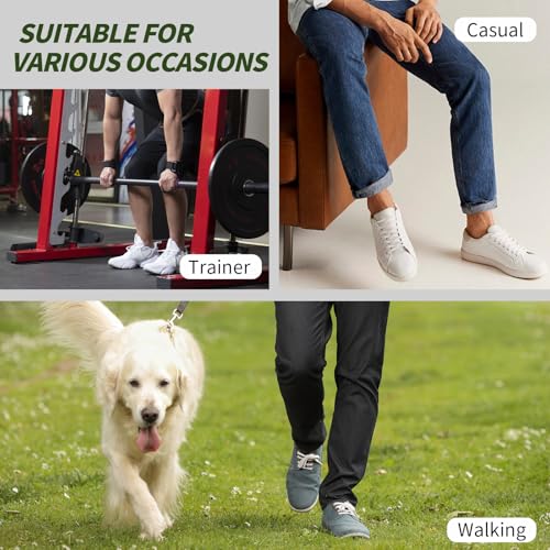 Mottee&Zconia Men's No Show Socks Low Cut Short Cotton Casual Anti-Skid Moisture Wicking Striped Socks 5 Pack Size 8-112