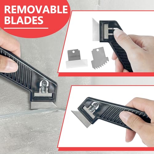 Silikonentferner Werkzeug 12er Set,Fugenentferner,Fugenkratzer zum Entfernen,Fugenglätter,Fugen Reparatur,Silikon Abzieher,Bad
