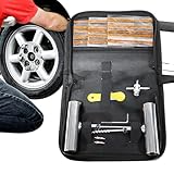 Reifenreparatur Werkzeug | Pannenbehebung Zubehör | Werkzeugkoffer Zur Reifen Instandsetzung Mit Stopfen - für Wohnmobile Minivans Motorräder Limousinen Anfänger Profis Fahrer