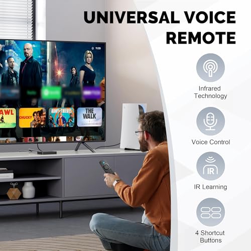 Image of Remote Control Compatible with Fire-Insignia-TV, Remote Replacement Fit for TV FireStick 4K /Lite /4K Max /Cube, for Insignia, Pioneer HD, QLED, AMZ-Smart-TV 3rd Gen with Voice