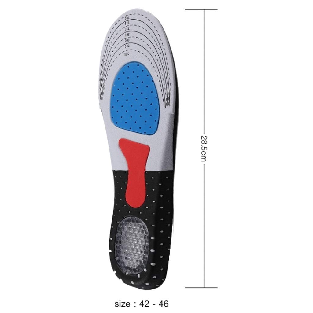 Tailorable Silicone Insoles, Men's Orthopedic Arch Support Sports Insoles, Soft Running Pads