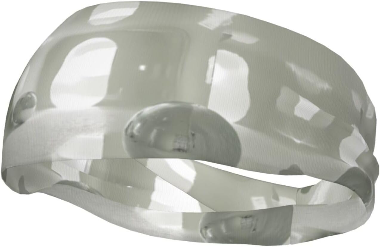 Unisex Sports Headband, Optical White Noise Basketball Elastic Headband, Exercise Running Cycling Yoga Fitness Sweat Band,