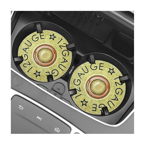 Portavasos para carro Sun Walker set 2 PCS cuero dorado miniatura 1