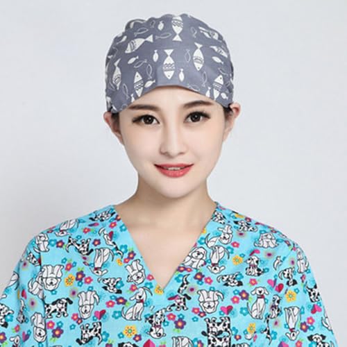 Visxcnu 1Piezas Gorro Quirúrgico con Botones Ajustable para Hombre y Mujer Gorro de Chef Gorro de Toalla para Médico Dentista Enfermera para Belleza Trabajador Cuidado Personal (NO.7) - imagen 3