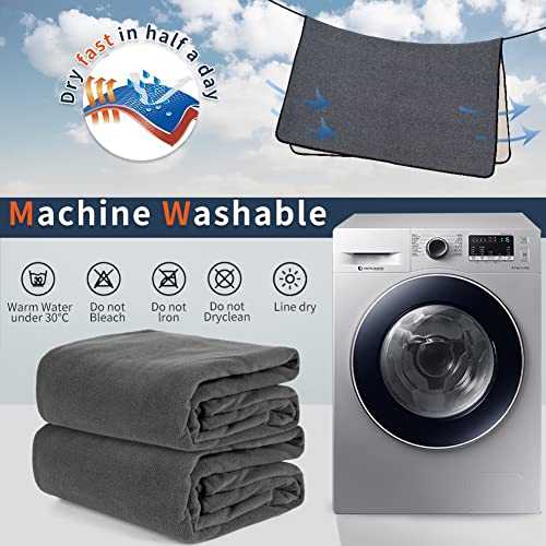 Image of Washable Dog Pee Pad 2 Pack (80x90cm) Waterproof Reusable Puppy Training Pads Non-Slip Pet Whelping Pads
