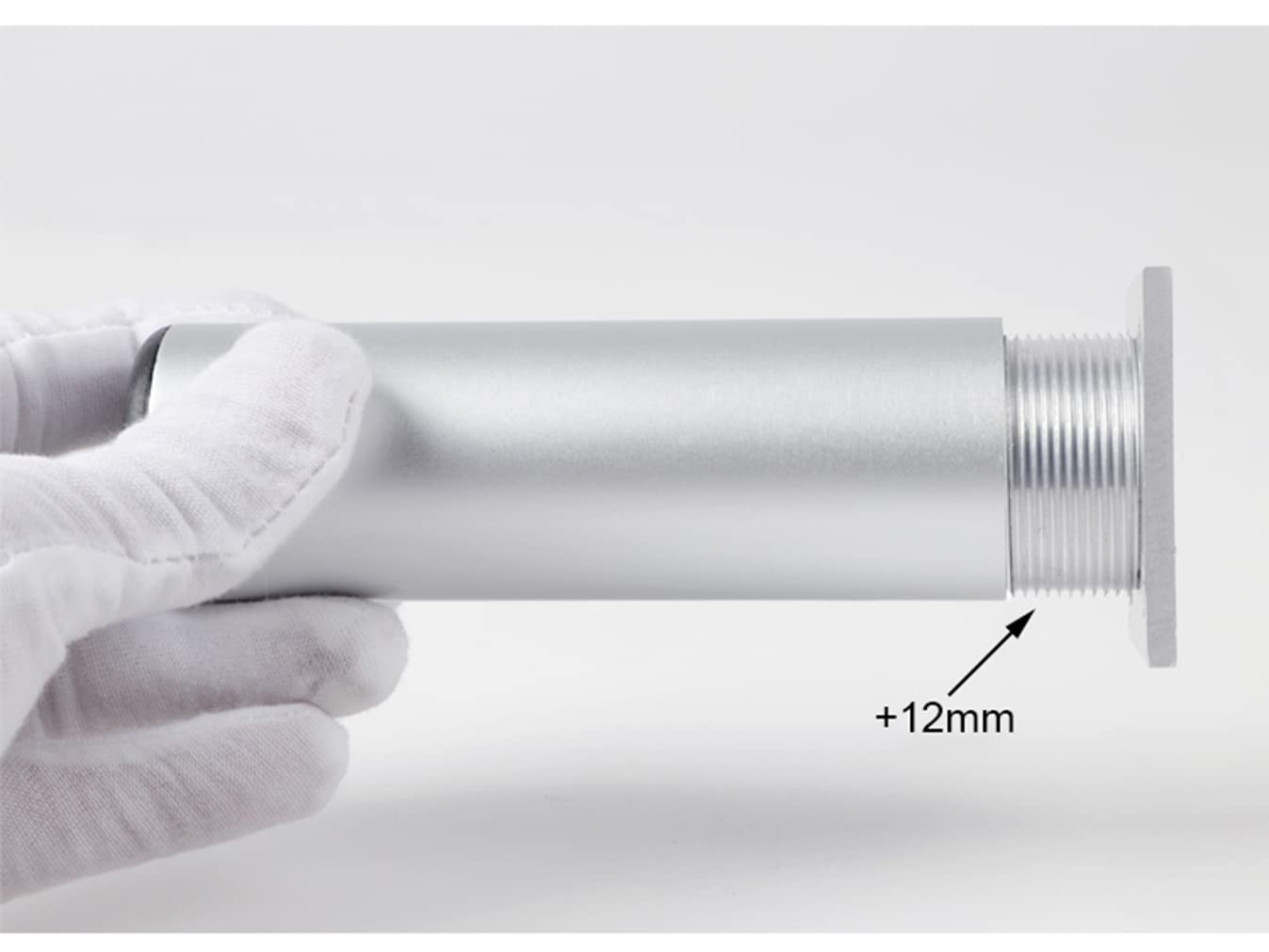 Gambe per Divani in Argento Piedini per Mobili Basi per Mobili Rotonde Regolabili Altezza: 6-40 cm Ø38Mm Piedini per Mobili Piedini per Divani Letto Finitura in Lega di Alluminio (35 cm Argento)