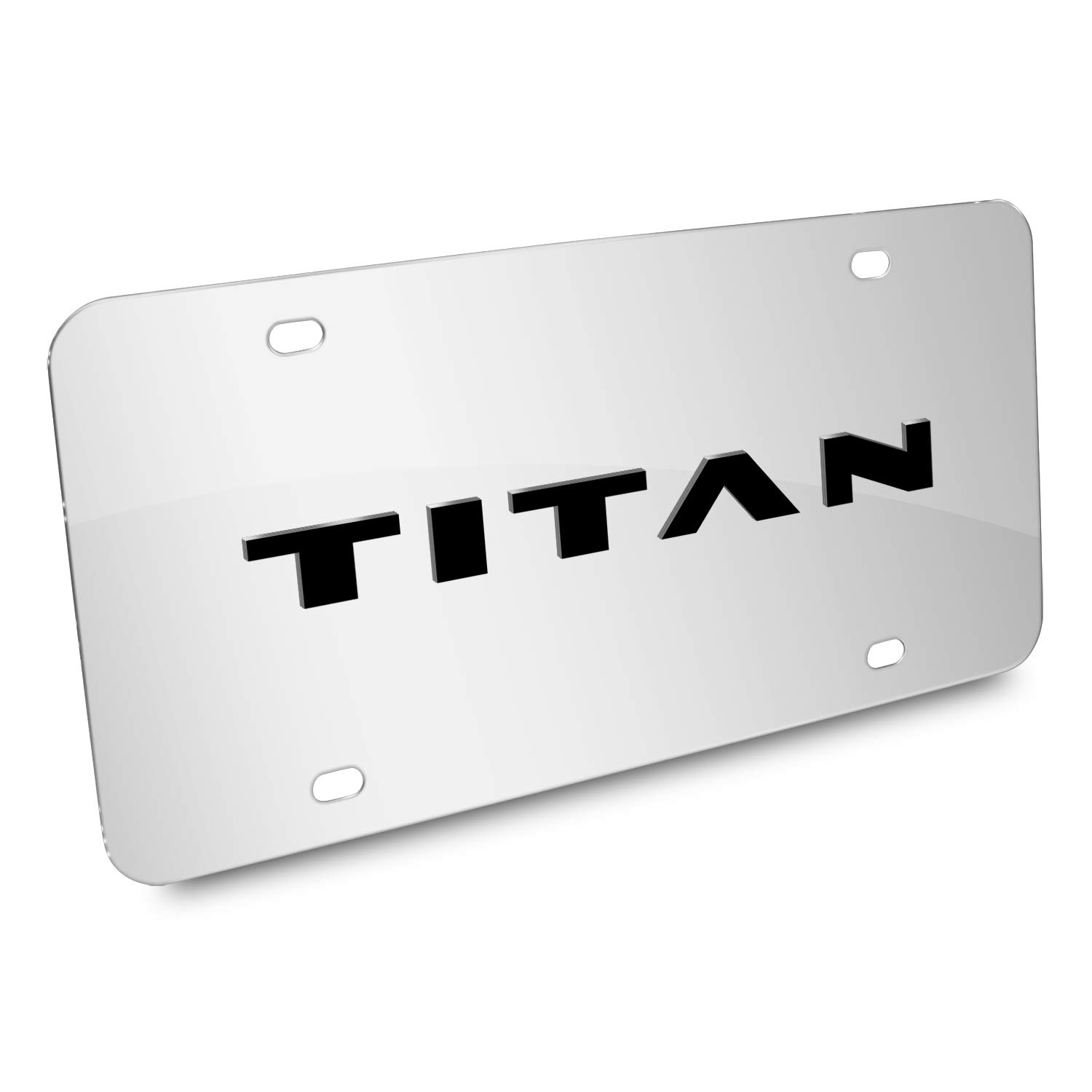 Amazon.com: iPick Image for Nissan Titan Name 3D Black Logo Mirror