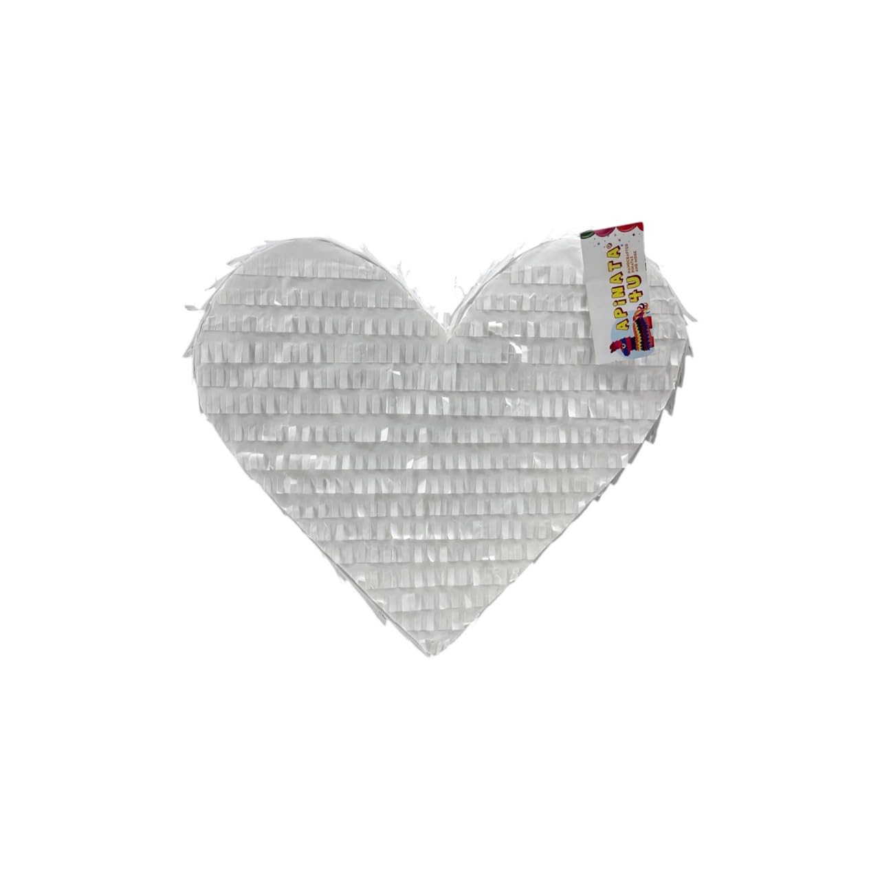 White Heart Pinata 17" Wedding Decoration Bridal Shower Party Heart Shaped Pinata Bride To Be Photo Prop
