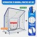 Baseball Softball Net with Blocking System, 6x6FT Practice Cage for Batting/Pitching/Fielding, Metal Frame with Elevated Base and Storage Bag for Backyard Outdoor Indoor
