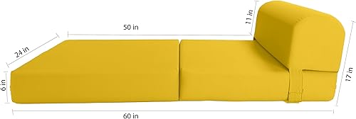 Miniatura 204 de Sofá cama plegable color gris de espuma, 6 pulgadas. Grosor x 32 pulgadas, ancho x 70 pulgadas. Cama de Invitados, cama plegable con espuma de alta