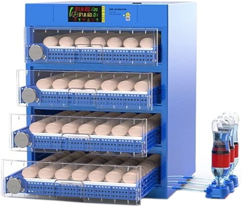 Miniatura 8 de AJLDN Incubadora automática de huevos de 192 huevos, giro automático de huevos LED de alta eficiencia y control de temperatura, incubadoras de