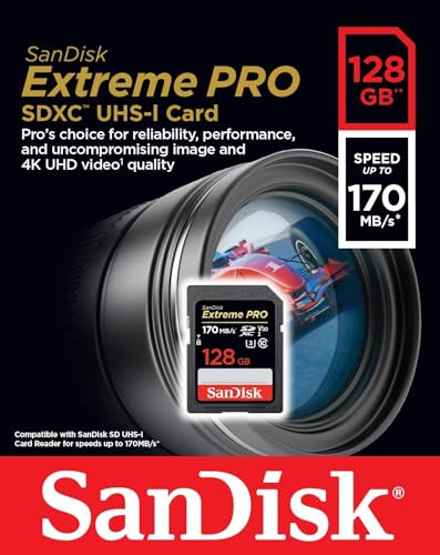 Image of [Older Version] SanDisk 128GB Extreme PRO SDXC UHS-I Card - C10, U3, V30, 4K UHD, SD Card - SDSDXXY-128G-GN4IN (Pack of 2)