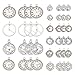 SUNNYCLUE 1 Boîte 40Pcs 10 Styles Horloge Charmes Montres en Vrac Cadran Visage Mouvement Steampunk Pendentifs Alliage Style Tibétain Montre de Poche Charmes pour DIY Bracelets Boucles d'oreilles