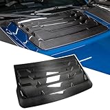 Jogon Car Exterior Front Engine Hood Cover Frame Trim for Ford F-150 Raptor 2015 2016 2017 2018 2019 2020 Dry Carbon Fiber Bonnet Scoop Air Outlet Panel Decoration