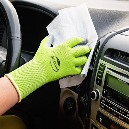 Garden12 PD-12753 Gardening Gloves For Women (2, Small) Super Grippy Garden Gloves From Breathable Nylon With Puncture-Resistant Nitrile thumb #4
