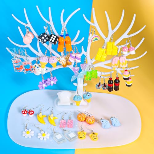 25/28/30/35 Pairs Cute Weird Funky Earrings Set Aesthetic Drop Dangle Earrings for Women Jewelry4