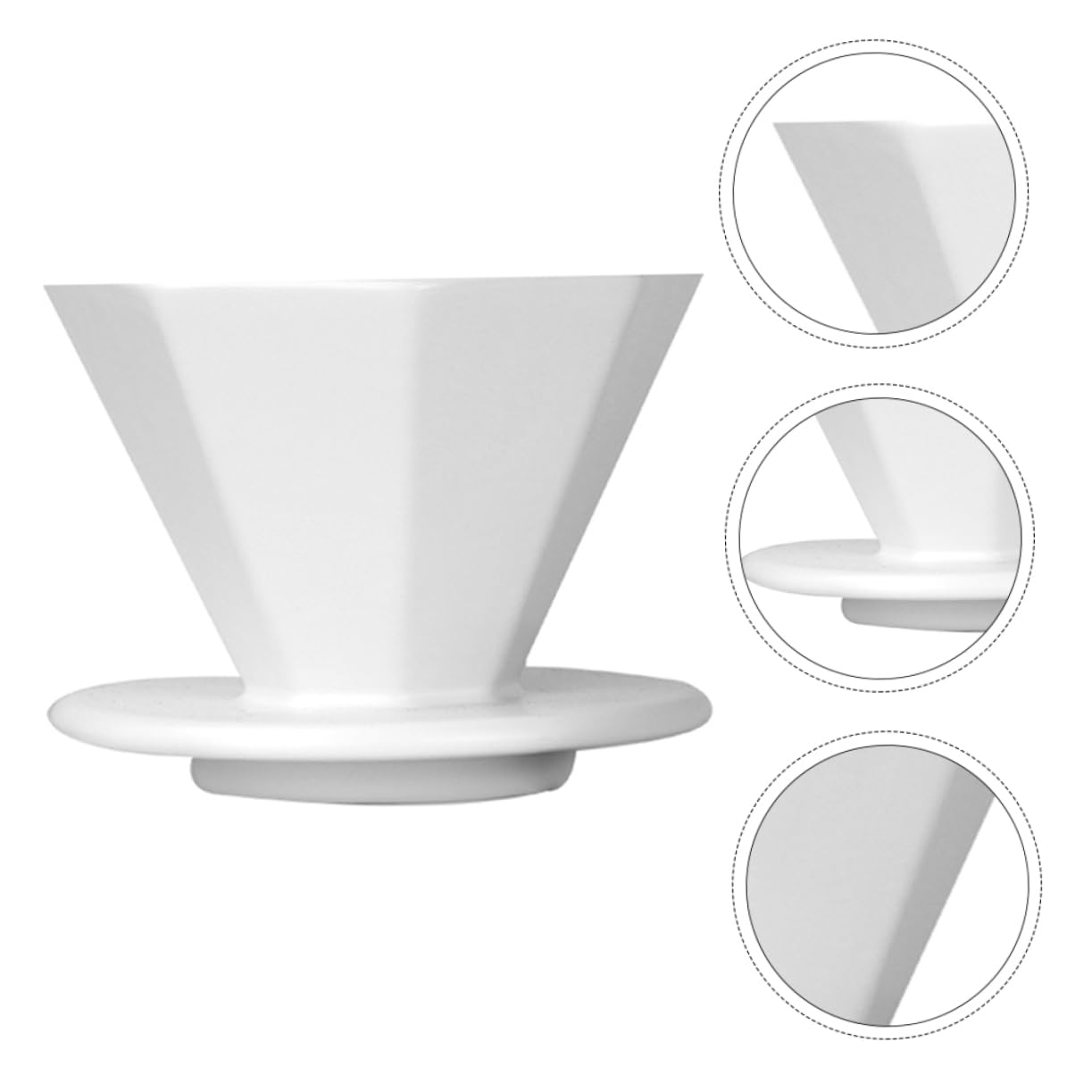 HOMSFOU 1pieza Filtro De Café Cerámico Portátil Para Preparación Manual Taza De Café Reutilizable Accesorio Práctico Para y