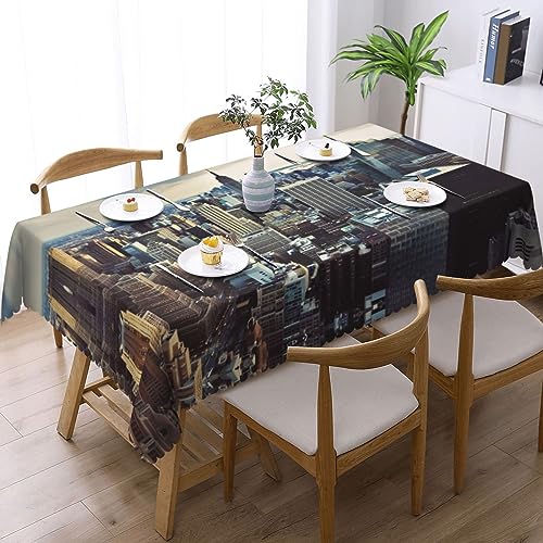 Nappe de table New York imperméable antitache lavable rectangulaire 137x183 - 3