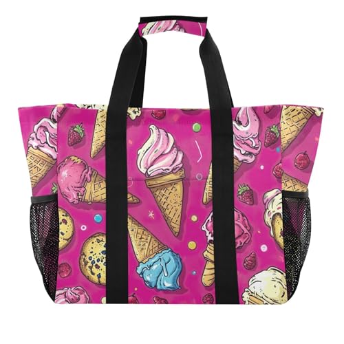 Grand sac de plage imperméable en toile anti sable avec poches femme