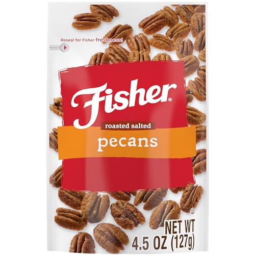 15% coupon - Fisher Snack Roasted Salted Mammoth Pecans, 4.5 Ounces