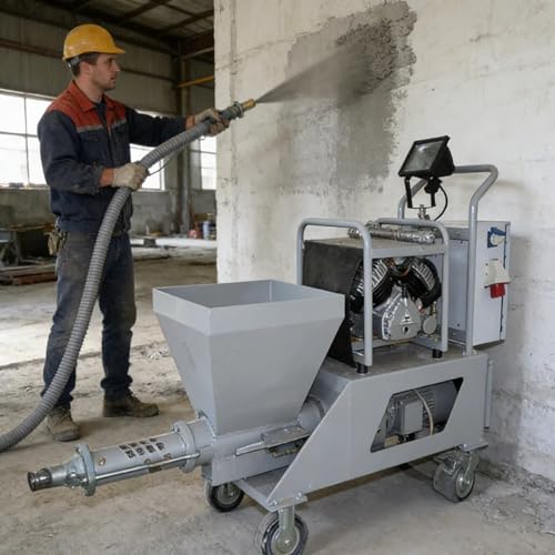 Versatilità superiore e gestione dei materiali: fungendo da strumento di applicazione multiuso, questa unità spruzza efficacemente un ampio spettro di miscele. Dagli intonaci in gesso a grana fine e ai rivestimenti isolanti termici per riparare le malte, si adatta a vari progetti interni ed esterni con prestazioni affidabili.