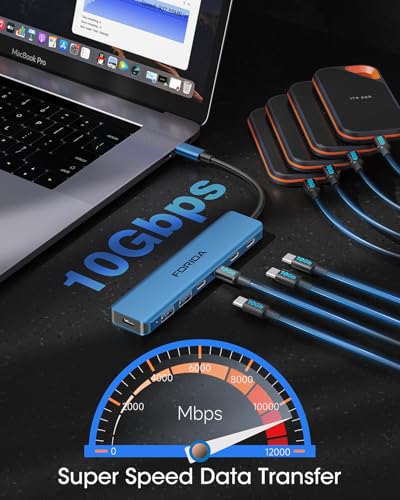 Hub USB C de 7 puertos de 10 Gbps para expandir tu laptop sin perder velocidad de transferencia 2