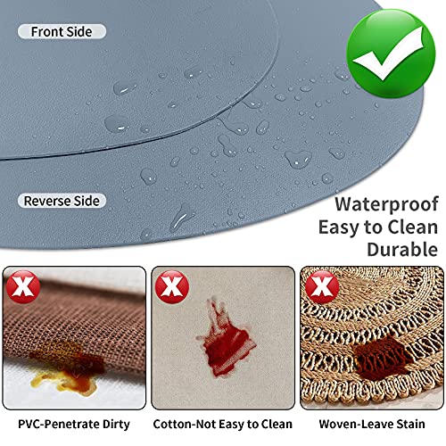 Herda Placemats Set Of 6 For Dining Table Mats Faux Leather Placemats Wipeable Washable Placemats For Round Table Mats For Kitchen Dining Patio Heat Resist Easy To Clean #TOP1