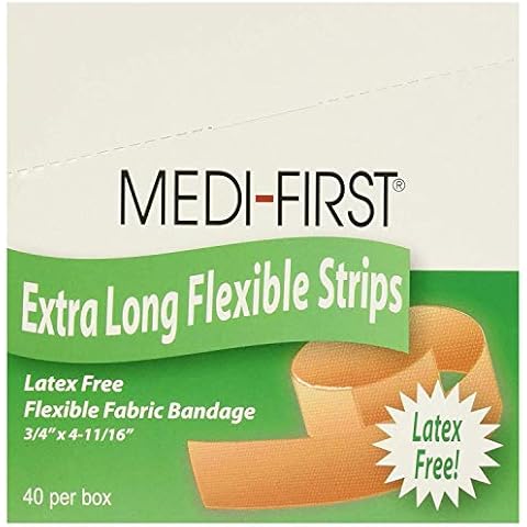 Medique 62178 Medi-First Latex Free Woven Bandages, Extra Long, 3/4-Inch X 4-11/16-Inch, 40-Per Box Cover