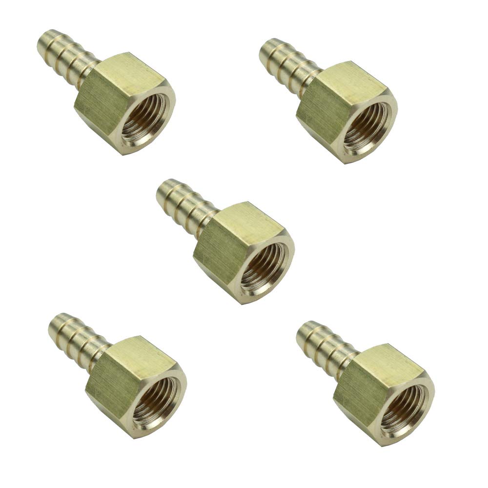 Raccords tuyau d'arrosage laiton 0,6 cm NPT femelle lot de 5 connecteurs droits