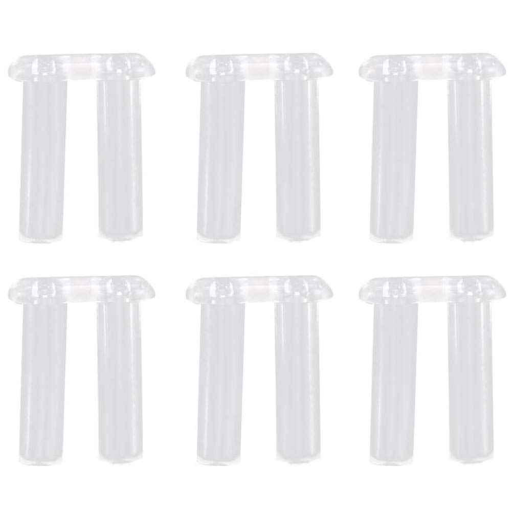 Pinicecore Oulensy 100Pcs Mixed Rubber Cap Rimless Glasses Double Lock Bushings Glasses Pins Double Plastic Bushing