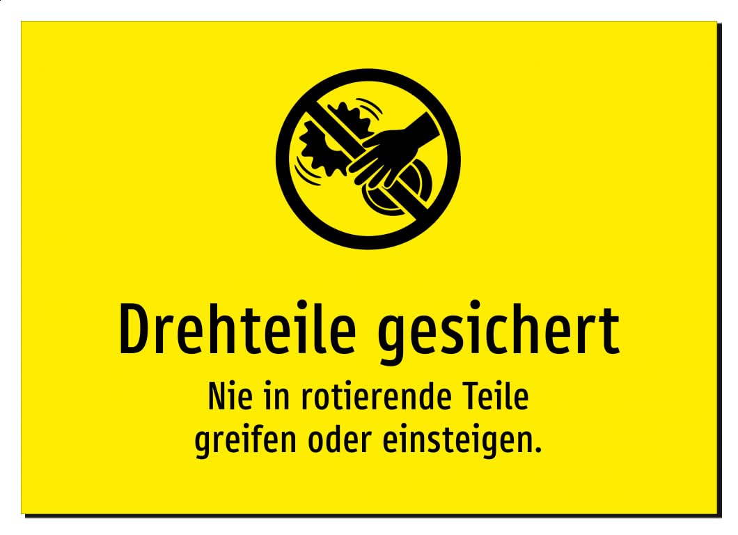 44262-DE-S-08 | Drehteile gesichert - Nie in rotierende Teile greifen