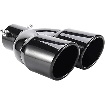 MOCNT Car Exhaust Tailpipe Stainless Steel Exhaust Trim Tailpipe Silencer | Thickened Exhaust Pipe Exhaust Tip Double End Pip
