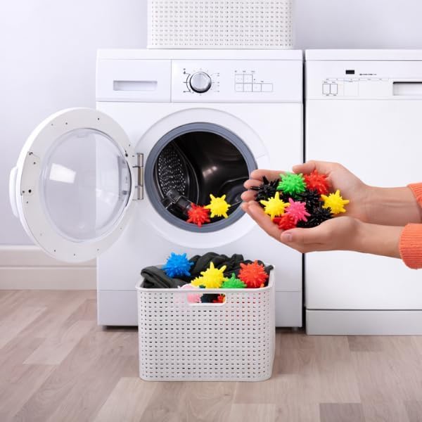 Image of Agatha Washing Machine Cleaner Balls, Reusable Tangle Free Clothes Cleaning Ball, Scrubbing Laundry Balls, Washing Balls Enhance Cleaning Power, Unique Size & Shape For Better Clean (Pack of-10)