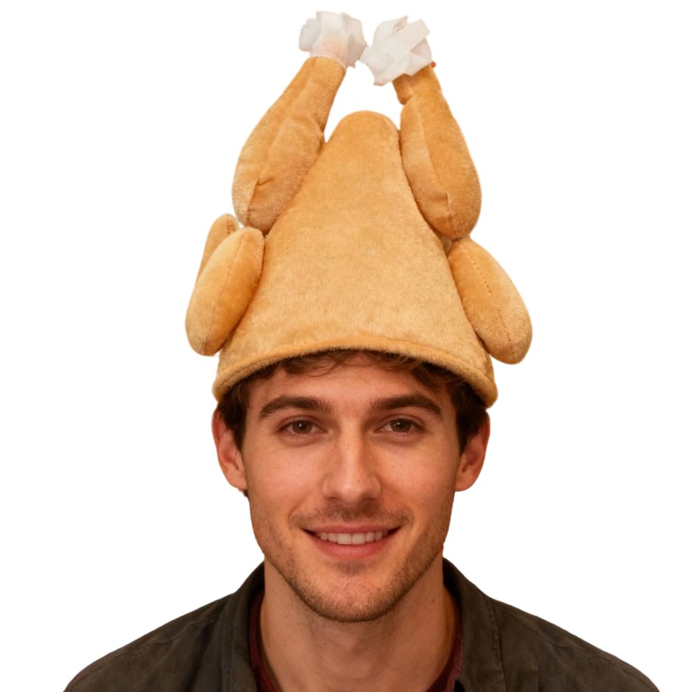 Ram® Christmas Turkey Chicken Hat Adult Fancy Dress Party Xmas Hats For Adults Thanksgiving Novelty Hat Headwear