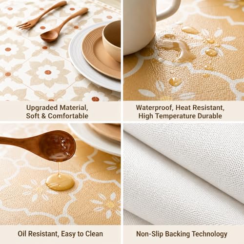 Image of Faux Leather Set of 4 Dining Table Placemats | Heat Insulation & Stain Resistant Waterproof Non Slip Dinner Table Mats | Perfect for Home, Kitchen, Restaurant, Office (Lotus Casa)