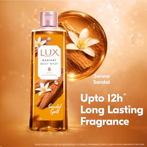 Image of LUX Sandal Spell Bodywash, with Niacinamide, 245ml for Radiant & Bouncy Skin Feel