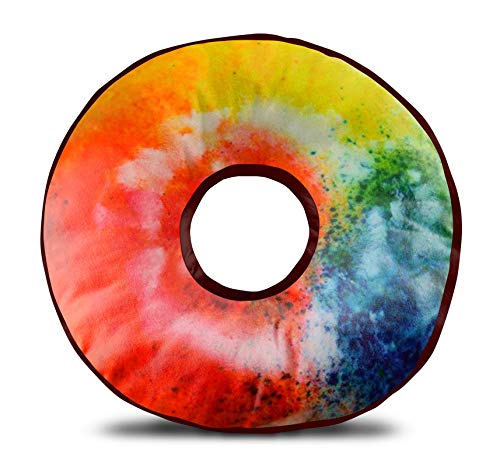 Image of Kesar Enterprises Donut /Doughnut Cushion /Pillow | Velvet Fabric|Birthday Gifts | Soft Toys | Suitable for Wheelchair, Car Seat, Home or Office for Kids Cushion | Size 14x14 inches