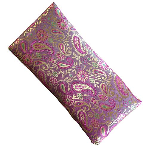 Blue Dove Yoga Augenkissen mit Leinsamen und Lavendelfüllung. Seide (Pink Floral) Cover