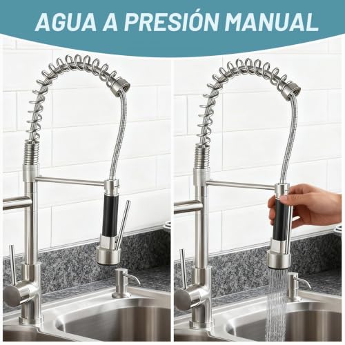 Miniatura 5 de Aihoom Grifo Cocina - Cabezal De Rociador Para Grifo, Alcachofa De Ducha, Recambio De Pulverización Abs, Boquilla De Grifo Para Cocina Y Baño